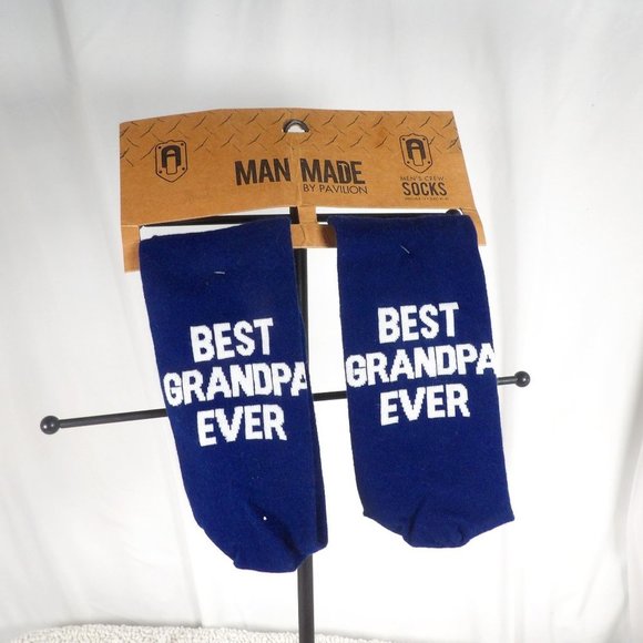 Best Grandpa Ever Men's Crew Socks - Picture 1 of 4